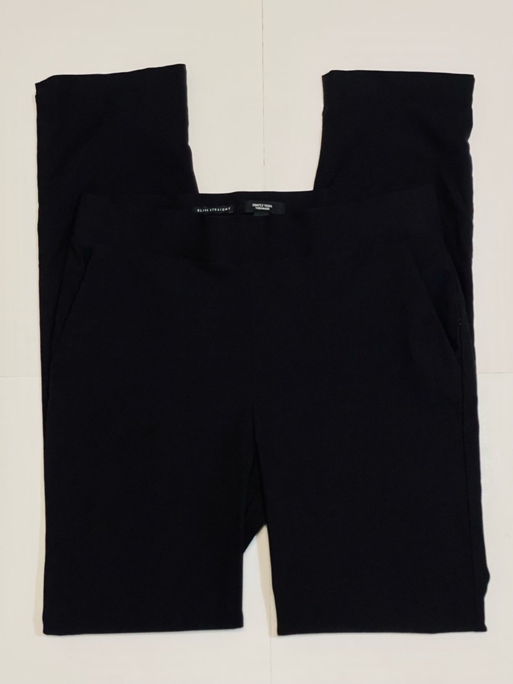 Simply Vera Wang Slim Straight Women’s Black Dress Pants Size M
